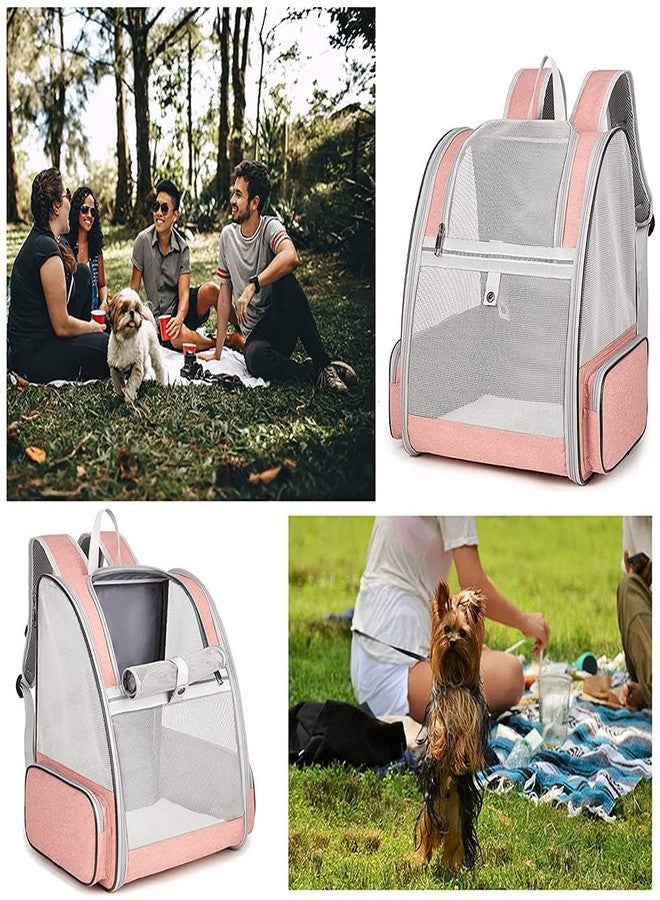 ELEXIQ Innovative Traveler Bubble Backpack Pet Carriers for Cats and Dogs Designed for Travel, Hiking & Outdoor Use (Pink) - Image 4